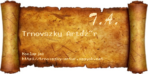 Trnovszky Artúr névjegykártya